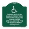 Signmission Parking with D.M.V Disabled Permit Only Violators Subject to Towing Under Ors 811.620, GW-1818-23342 A-DES-GW-1818-23342 - alternate 1